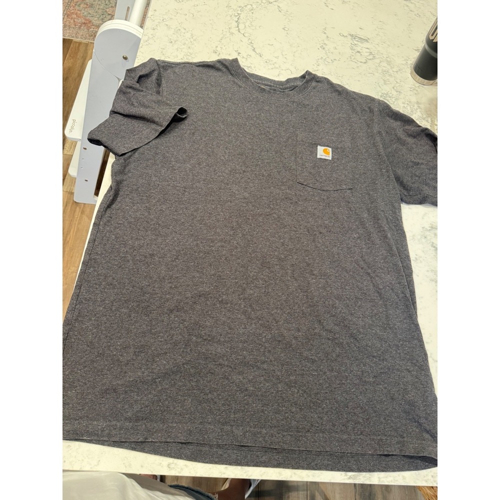 Carhartt K87 Mens XL Tall Charcoal Heather Gray Pocket T-Shirt Original Fit